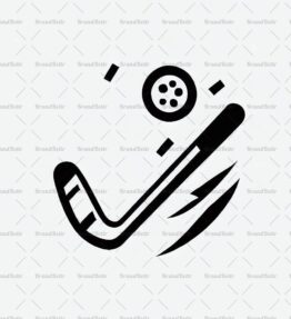 Hockeyschläger und Puck